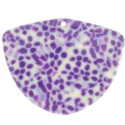 Pendente geometrico in acetato 35x45 mm - Viola screziato - Crema x1|raw }}
