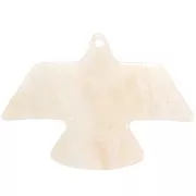 Pendente aquila in acetato opaco 25x35,5 mm - Brillantini perlati beige marmorizzato x1