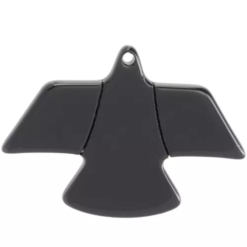 Pendente aquila in acrilico opaco 25x35,5 mm - Nero x1