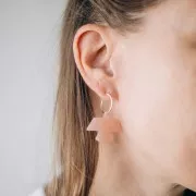 Pendente aquila in acrilico opaco 25x35,5 mm - Nero x1