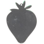 Pendente in plexiglass 51x37 mm - effetto specchio - Rosso - Verde x1