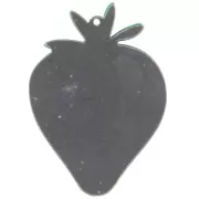 Pendente in plexiglass 51x37 mm - effetto specchio - Rosso - Verde x1