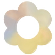 Pendente a forma di fiore in acetato da 18 mm - Tartaruga - Giallo - Perla arancione x1|raw }}