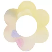 Pendente a forma di fiore in acetato da 18 mm - Terrazzo traslucido - Rosa - Viola x1