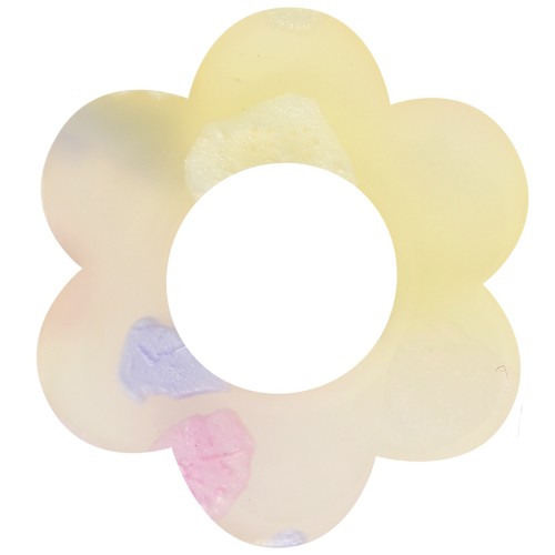 Pendente a forma di fiore in acetato da 18 mm - Terrazzo traslucido - Rosa - Viola x1