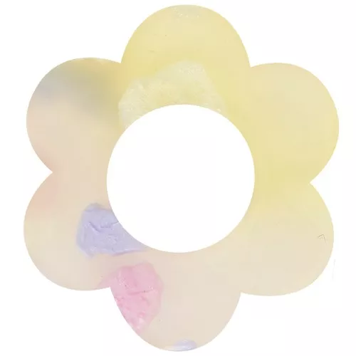 Pendente a forma di fiore in acetato da 18 mm - Terrazzo traslucido - Rosa - Viola x1
