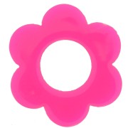 Pendente a forma di fiore in acrilico da 18 mm - Rosa fluorescente x1|raw }}