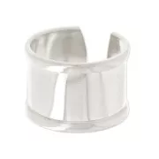 Anello in ottone con bordo incurvato 15 mm argentato x1