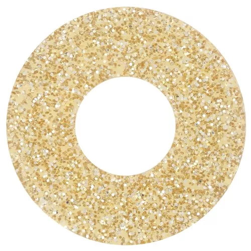 Pendente donuts da 20 mm in acrilico- Brillantini oro x1