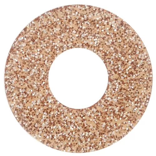 Pendente donuts da 20 mm in acrilico - Bronzo Brillantini x1
