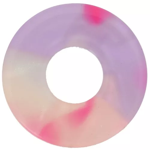 Pendente donuts da 20 mm in acrilico - Tartaruga - Rosa - Viola x1