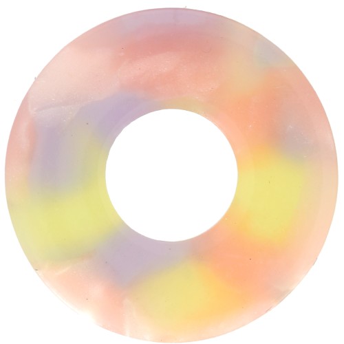 Pendente donuts da 20 mm in acrilico - Tartaruga - Giallo - Salmone x1