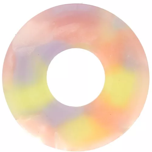 Pendente donuts da 20 mm in acrilico - Tartaruga - Giallo - Salmone x1
