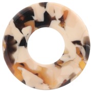 Pendente donuts da 20 mm in acrilico - Tartaruga - Salmone - Marrone x1