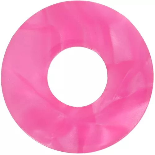 Pendente a forma di ciambella da 20 mm in acetato - Marmo lampone perlato x1