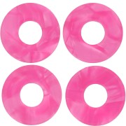 Pendente a forma di ciambella da 20 mm in acetato - Marmo lampone perlato x1