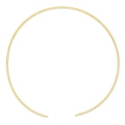 Bracciale jonc intrecciato 2 anellini 150 mm - Dorato con oro fino x1