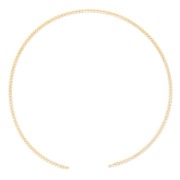 Bracciale jonc intrecciato 2 anellini 52 mm Dorato con oro fino rosa x1|raw }}