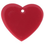 Pendente a cuore in acrilico 21x18 mm - Rosso x1|raw }}