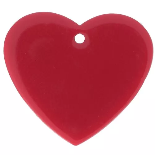Pendente a cuore in acrilico 21x18 mm - Rosso x1