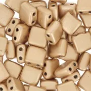 Tile beads 6 mm Gold Mat x50