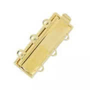 Chiusura 3 file da decorare con Delica 11/03 mm. 9.5x22 mm dorato x1
