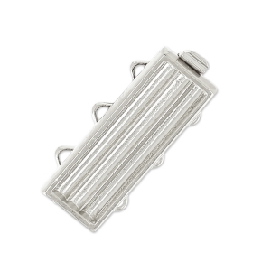 Chiusura 3 file da decorare con Delica 11/0 mm. 9.5x22 mm rodiato x1