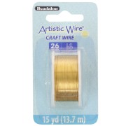 Filo di ottone Artistic Wire 0,41 mm - grezzo con trattamento anti-ossidazione x 13,7 m
