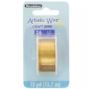 Filo di ottone Artistic Wire 0,41 mm - grezzo con trattamento anti-ossidazione x 13,7 m