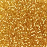 Preciosa Perles rocailles 15/0 - 1.5 mm Gold Silver Lined x20g