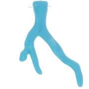 Pendente corallo in resina opaca 47x32 mm - Turchese x1
