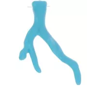 Turchese - Pendente corallo in resina opaca 47x32 mm - Turchese x1 Pendente corallo in resina opaca 47x32 mm - Turchese x1