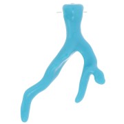 Pendente corallo in resina opaca 47x32 mm - Turchese x1