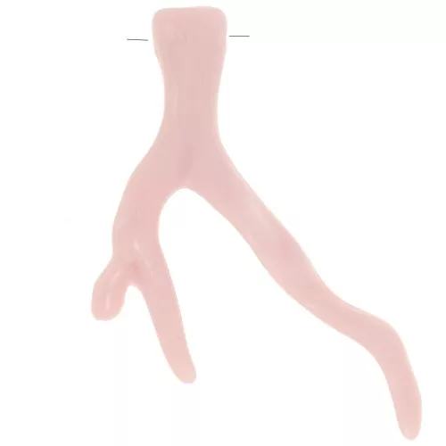 Pendente corallo in resina opaca 47x32 mm - Rosa chiaro x1
