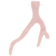 Pendente corallo in resina opaca 47x32 mm - Rosa chiaro x1