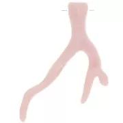 Pendente corallo in resina opaca 47x32 mm - Rosa chiaro x1