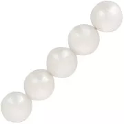 Perles rondes en résine opaque 6 mm - Blanc nacré x20