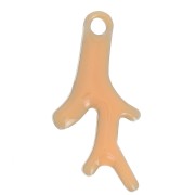 Ciondoli in corallo 16x8 mm Resina epossidica - Rosa chiaro x6