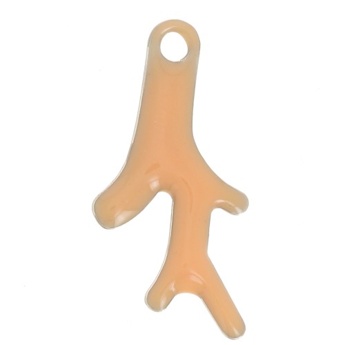 Ciondoli in corallo 16x8 mm Resina epossidica - Rosa chiaro x6