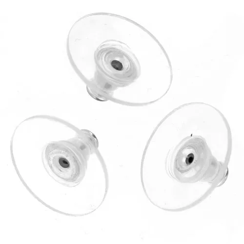 Orecchini in silicone perno - Argento x12