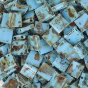 Perline Miyuki Tila 5x5x1,9 mm TL-4514 - Blu turchese opaco Picasso x100 g