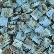 Perline Miyuki Tila 5x5x1,9 mm TL-4514 - Blu turchese opaco Picasso x100 g