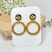 Assortimento di 9 vasi di accessori Cleopatra per resina - Oro - Argento