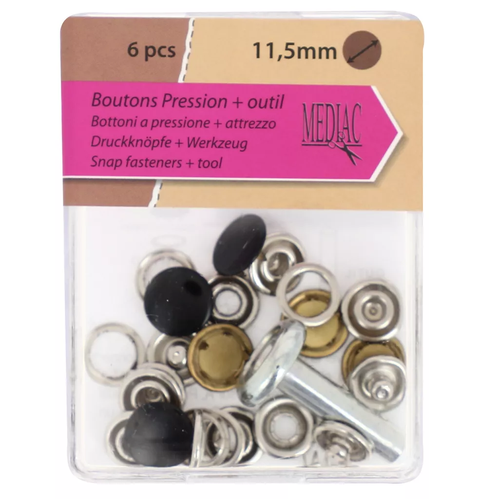 BetterJonny Kit 220 Bottoni A Pressione In Ottone 15 Mm Per Pelle E Tela Con Attrezzi Di Montaggio - 2