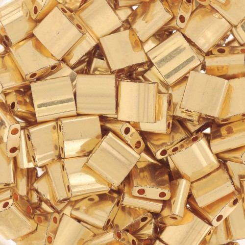 Miyuki Tila Beads 5x5x1.9 mm TL-191 - Placcato oro 24kt - confezione da 50g