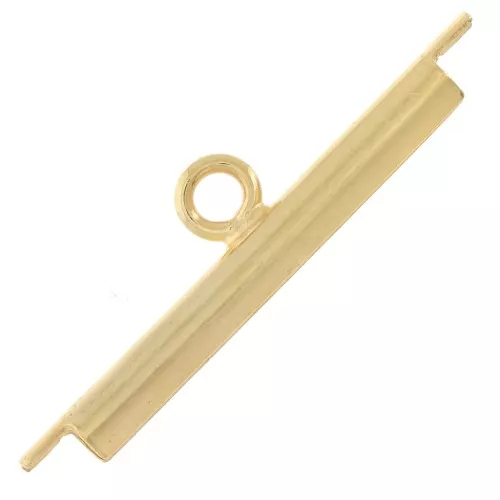 Terminale tessitura rocaille e delica Miyuki 15 mm - Dorato con oro fino