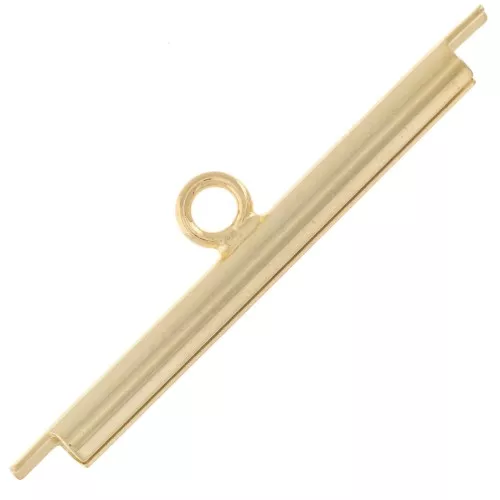 Terminale tessitura rocaille e delica Miyuki 25 mm - Dorato con oro fino