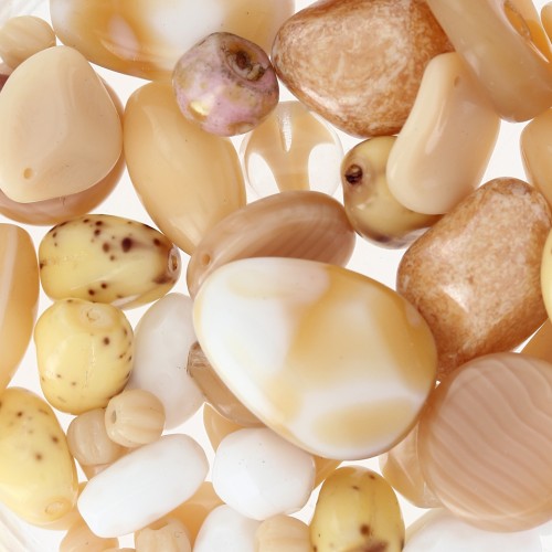 Assortimento di Perle di Boemia - Desert Sand x50g