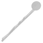 Fermaglio per capelli da decorare 55 mm per cabochon da 10 mm - Argento x1|raw }}
