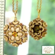 Perle di vetro Piros® by Puca® 2x5 mm - Cafe Creme x10g